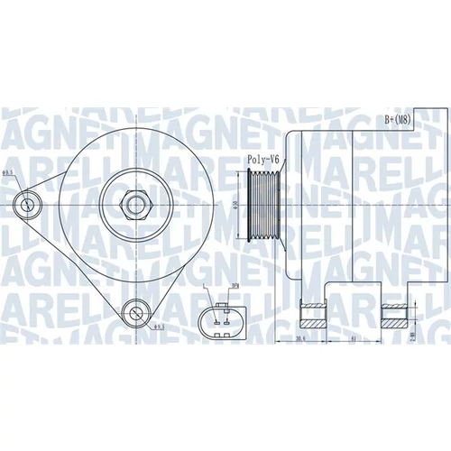 Alternátor MAGNETI MARELLI 063731985010