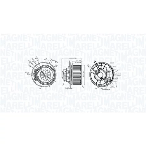 Vnútorný ventilátor MAGNETI MARELLI 069412231010
