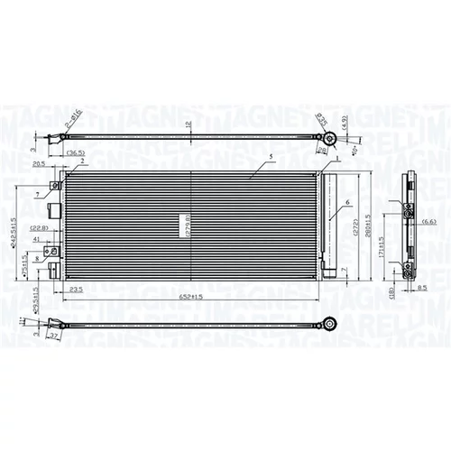 Kondenzátor klimatizácie MAGNETI MARELLI 350203170000