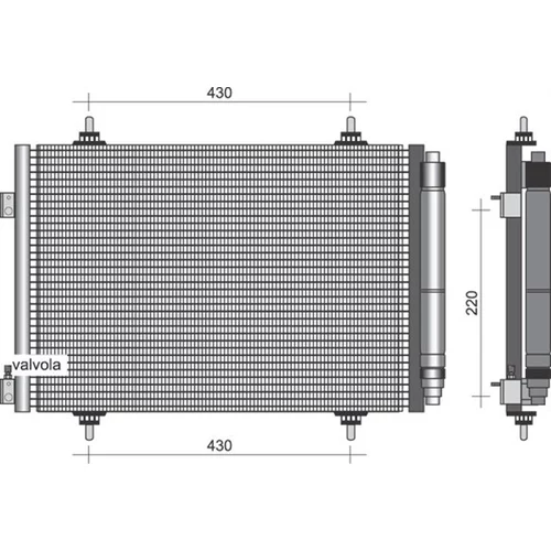 Kondenzátor klimatizácie MAGNETI MARELLI 350203377000