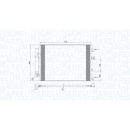 Kondenzátor klimatizácie 350203773000 (MAGNETI MARELLI) - obr. 1