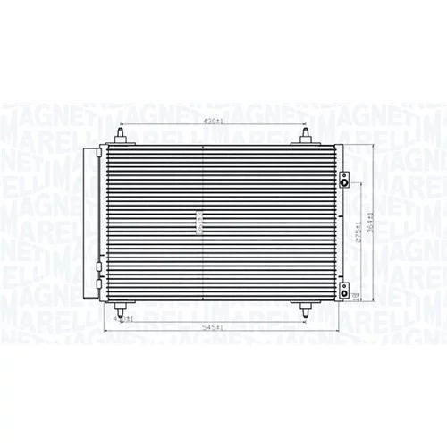 Kondenzátor klimatizácie 350203820000 (MAGNETI MARELLI) - obr. 1