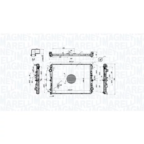 Chladič motora MAGNETI MARELLI 350213220600