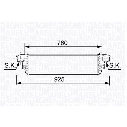 Chladič plniaceho vzduchu MAGNETI MARELLI 351319203480