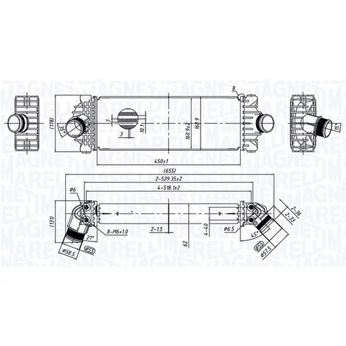 Chladič plniaceho vzduchu MAGNETI MARELLI 351319206230
