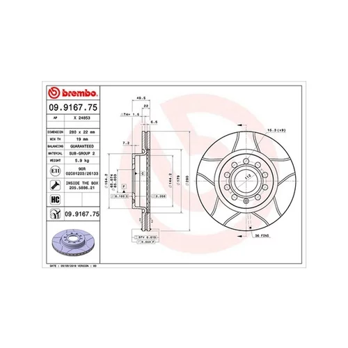 Brzdový kotúč MAGNETI MARELLI 360406002005