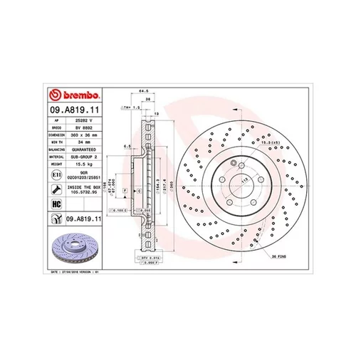 Brzdový kotúč MAGNETI MARELLI 360406116601