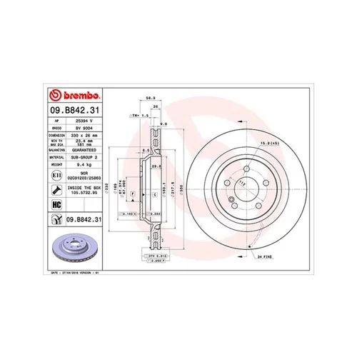 Brzdový kotúč MAGNETI MARELLI 360406118001