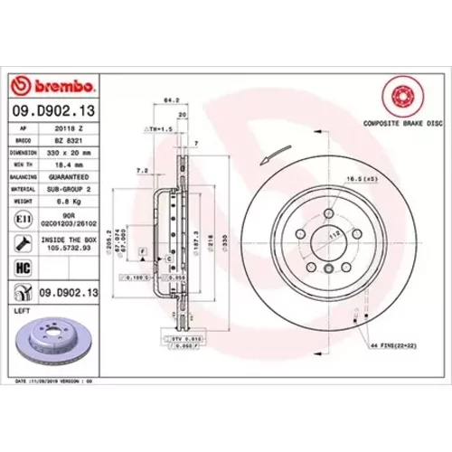 Brzdový kotúč MAGNETI MARELLI 360406168601