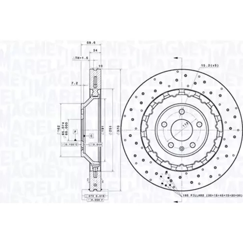 Brzdový kotúč MAGNETI MARELLI 360406190704