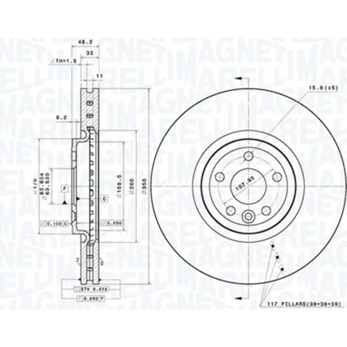 Brzdový kotúč MAGNETI MARELLI 360406217501