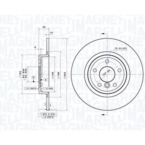 Brzdový kotúč MAGNETI MARELLI 360406220101