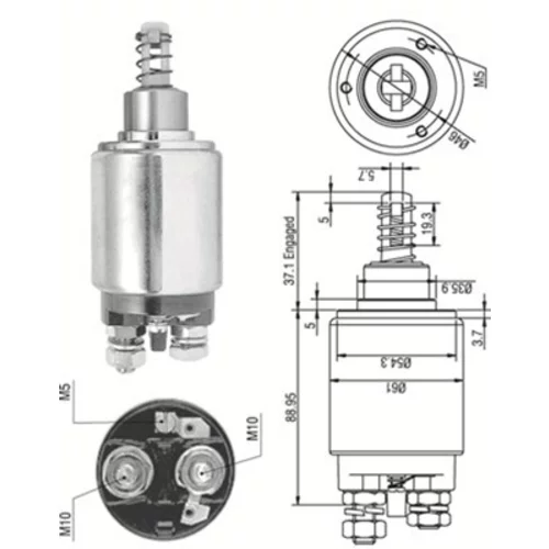 Elektromagnetický spínač pre štartér MAGNETI MARELLI 940113050173