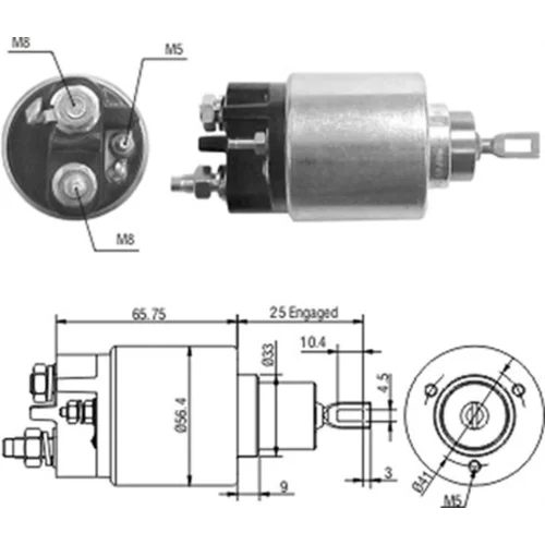 Elektromagnetický spínač pre štartér MAGNETI MARELLI 940113050208