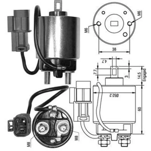 Elektromagnetický spínač pre štartér MAGNETI MARELLI 940113050240
