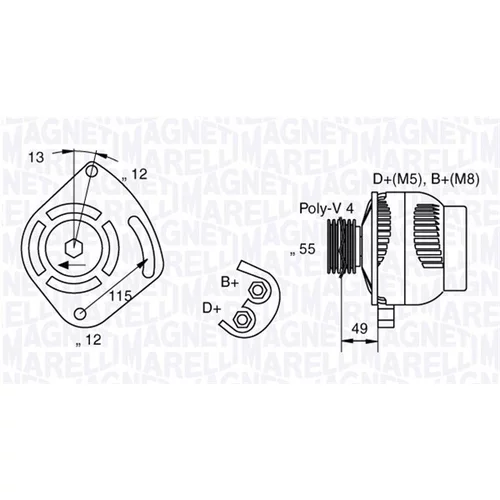 Alternátor MAGNETI MARELLI 063321715010