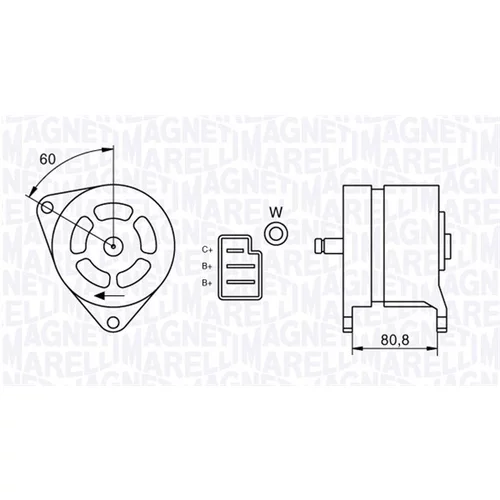 Alternátor MAGNETI MARELLI 063324199010