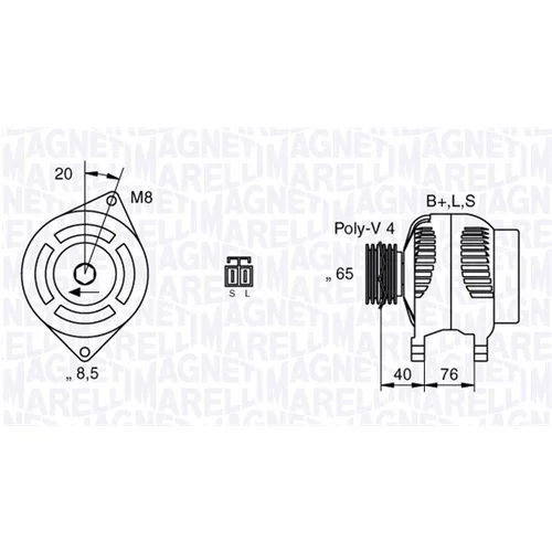 Alternátor MAGNETI MARELLI 063532623010