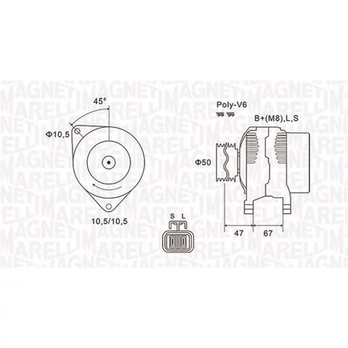 Alternátor MAGNETI MARELLI 063731790010