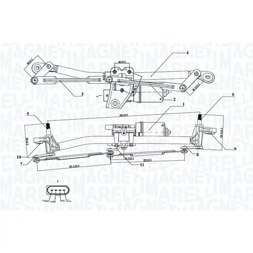Systém čistenia skiel MAGNETI MARELLI 064351735010