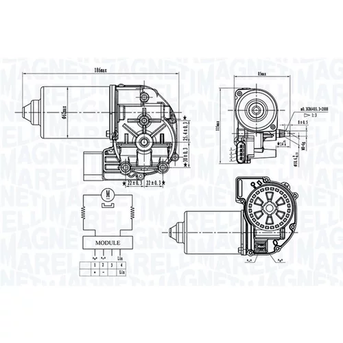 Motor stieračov 064372600010 (MAGNETI MARELLI) - obr. 1
