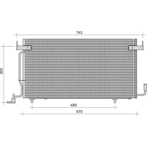 Kondenzátor klimatizácie 350203286000 (MAGNETI MARELLI)