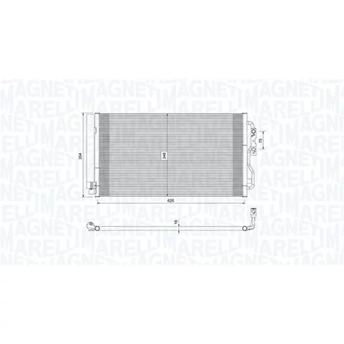 Kondenzátor klimatizácie 350203751000 (MAGNETI MARELLI) - obr. 1