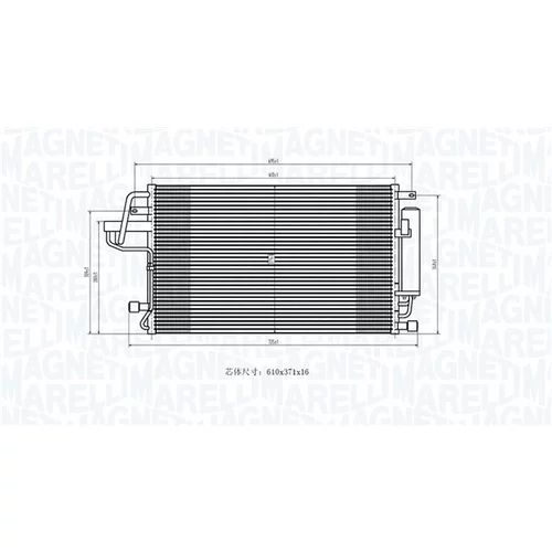 Kondenzátor klimatizácie 350203843000 (MAGNETI MARELLI) - obr. 1