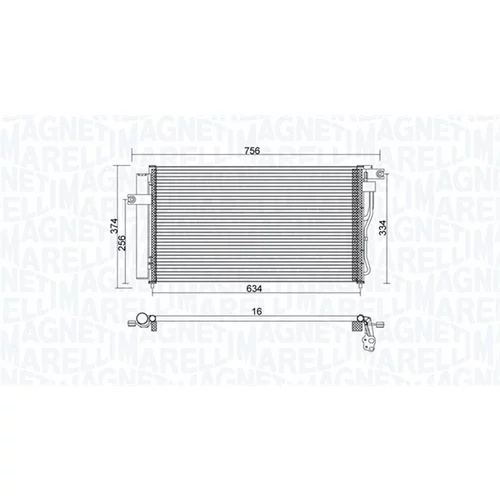 Kondenzátor klimatizácie 350203953000 (MAGNETI MARELLI) - obr. 1