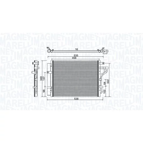 Kondenzátor klimatizácie 350203981000 (MAGNETI MARELLI) - obr. 1