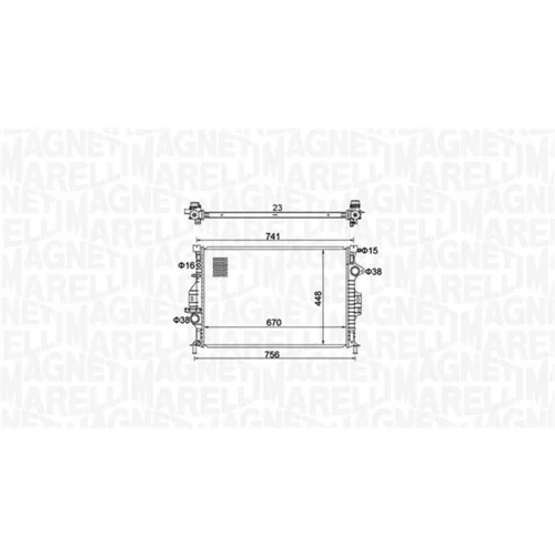 Chladič motora MAGNETI MARELLI 350213157700