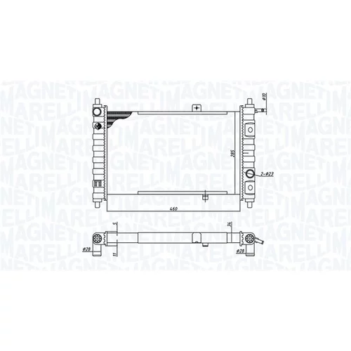 Chladič motora 350213188200 (MAGNETI MARELLI) - obr. 1