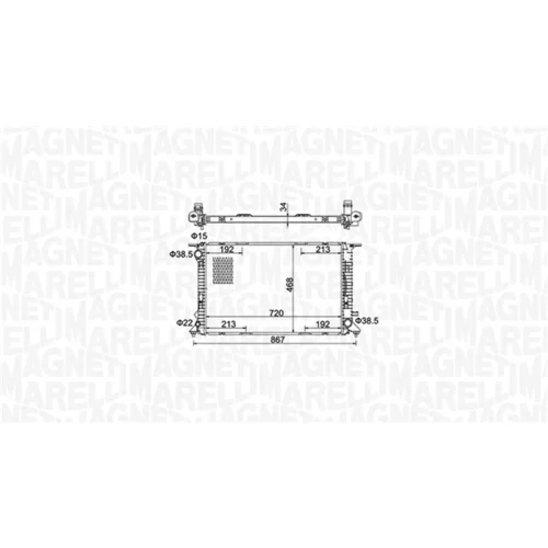 Chladič motora 350213195800 (MAGNETI MARELLI) - obr. 1