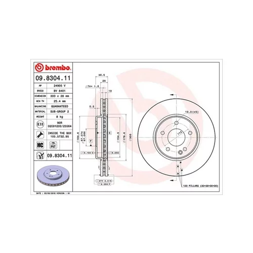 Brzdový kotúč MAGNETI MARELLI 360406006401