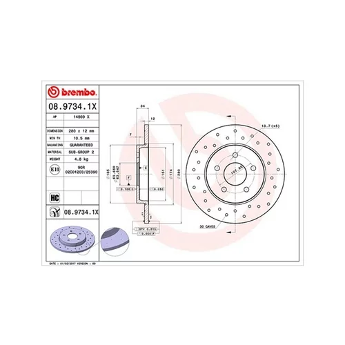 Brzdový kotúč MAGNETI MARELLI 360406057902