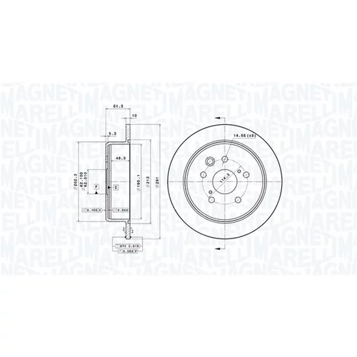 Brzdový kotúč MAGNETI MARELLI 360406100501