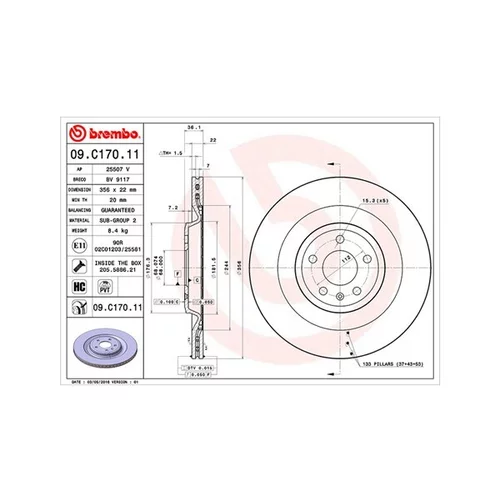 Brzdový kotúč 360406132401 (MAGNETI MARELLI)