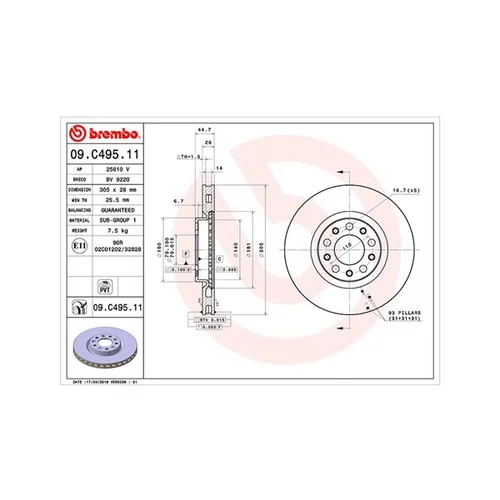Brzdový kotúč MAGNETI MARELLI 360406156001