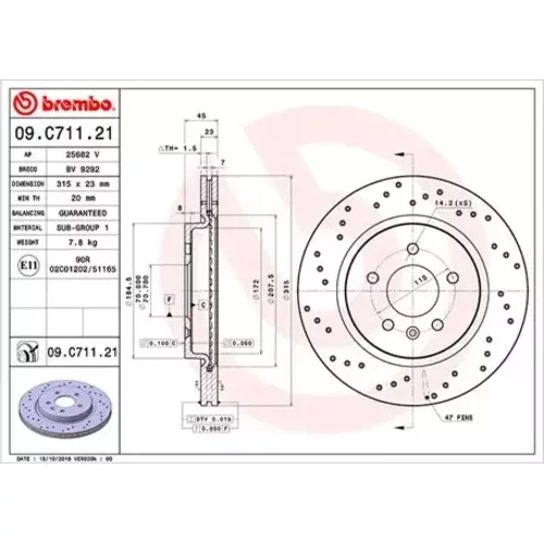 Brzdový kotúč MAGNETI MARELLI 360406171501