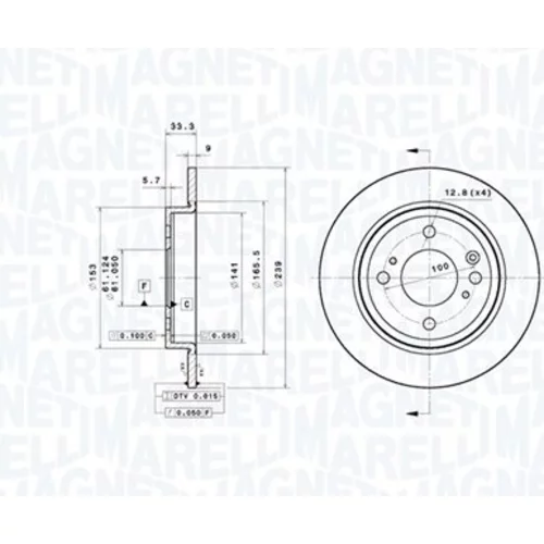 Brzdový kotúč MAGNETI MARELLI 360406210601