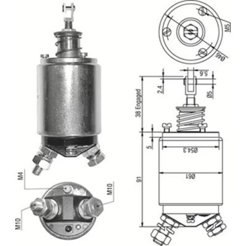 Elektromagnetický spínač pre štartér MAGNETI MARELLI 940113050254