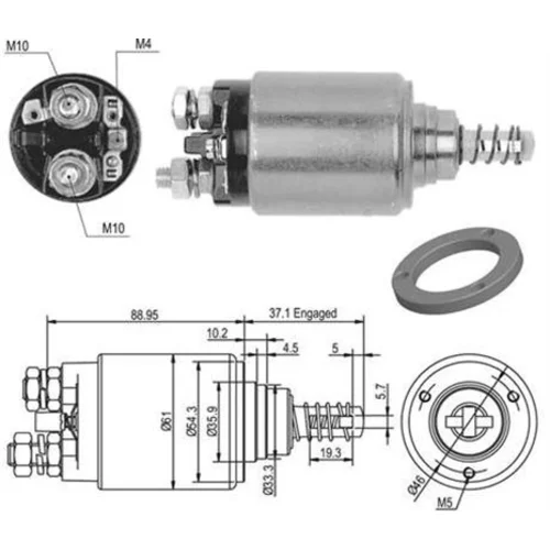 Elektromagnetický spínač pre štartér MAGNETI MARELLI 940113050478