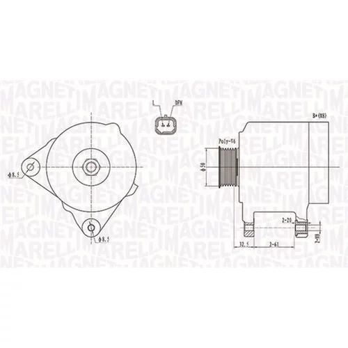 Alternátor MAGNETI MARELLI 063731824010
