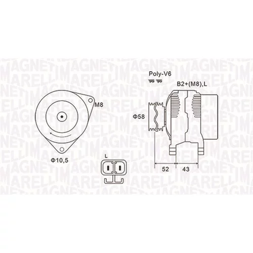 Alternátor 063731903010 (MAGNETI MARELLI)