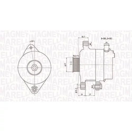 Alternátor MAGNETI MARELLI 063731949010