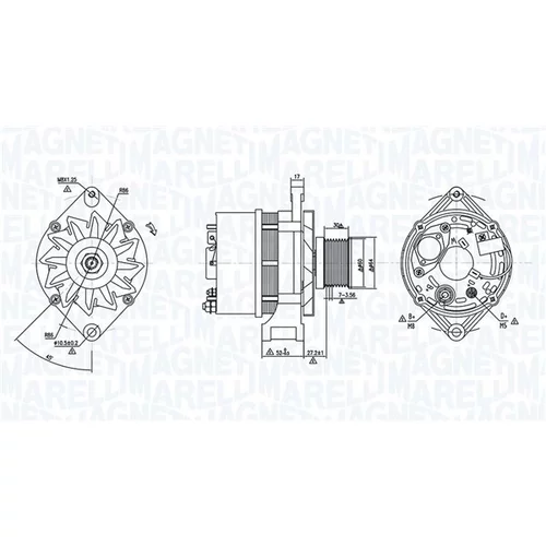 Alternátor MAGNETI MARELLI 063735605010