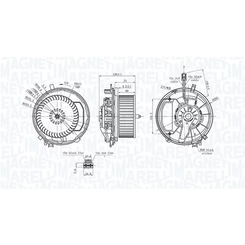 Vnútorný ventilátor MAGNETI MARELLI 069412245010