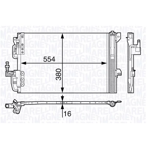 Kondenzátor klimatizácie 350203726000 (MAGNETI MARELLI)