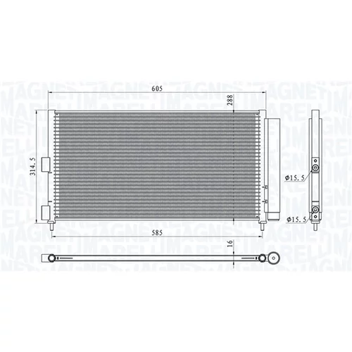 Kondenzátor klimatizácie MAGNETI MARELLI 350203881000