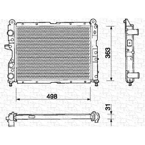 Chladič motora MAGNETI MARELLI 350213106000